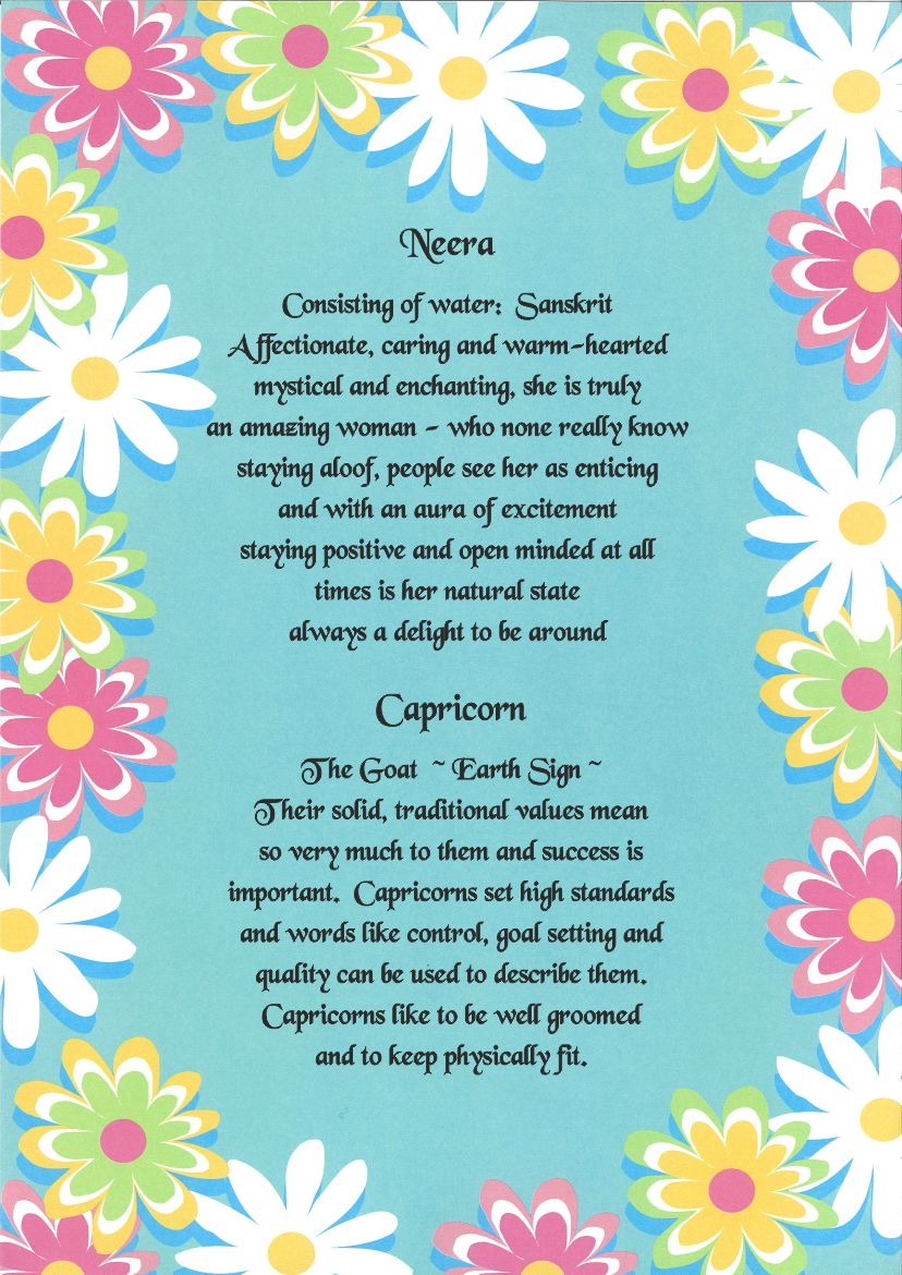 Name with Zodiac